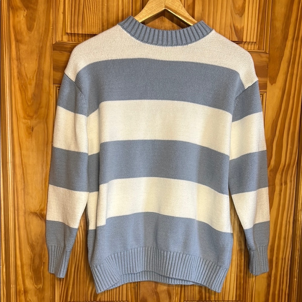 Striped Blue and Cream Women's Sweater
